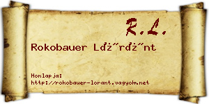 Rokobauer Lóránt névjegykártya