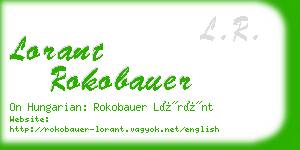 lorant rokobauer business card